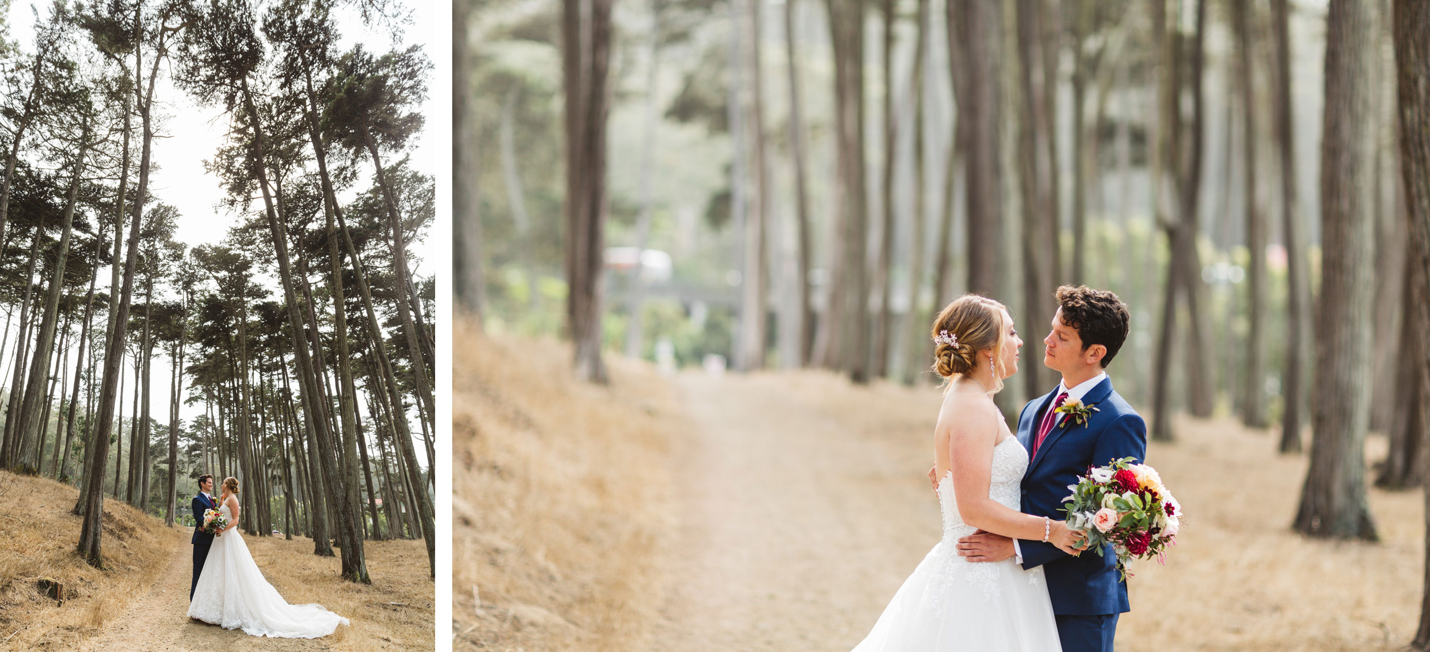 san francisco redwood trees small wedding photography