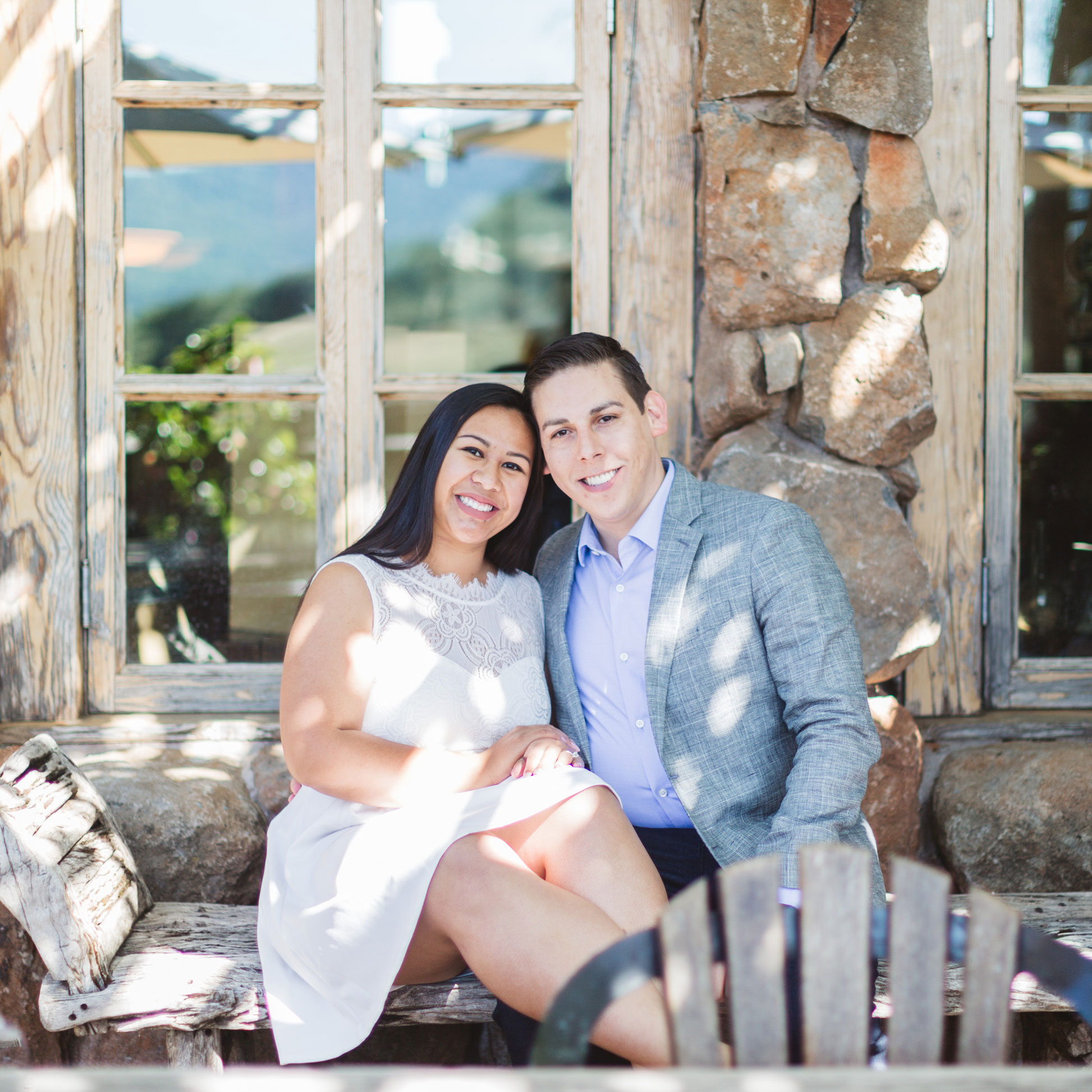 elegant wine country engagement california