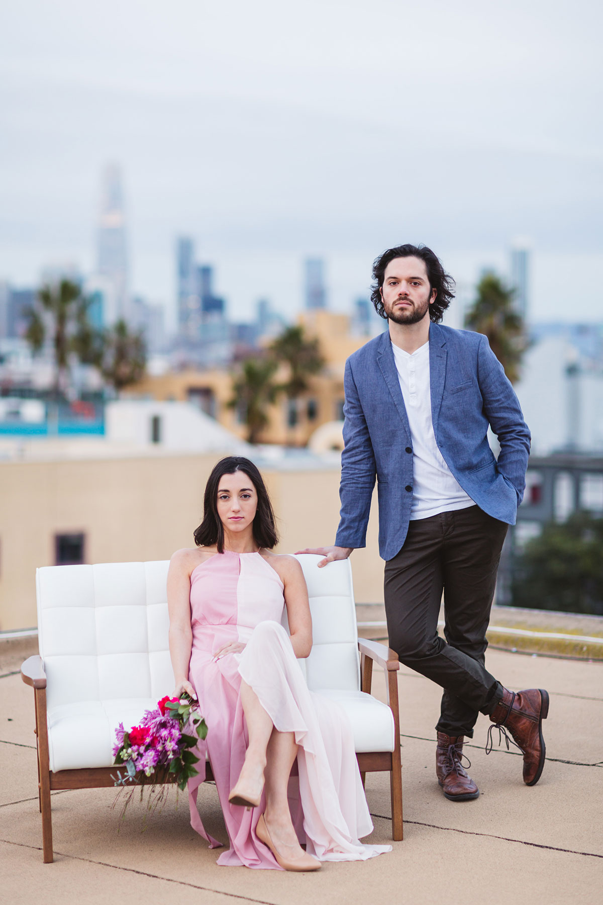 san francisco bay area stylish hip engagement