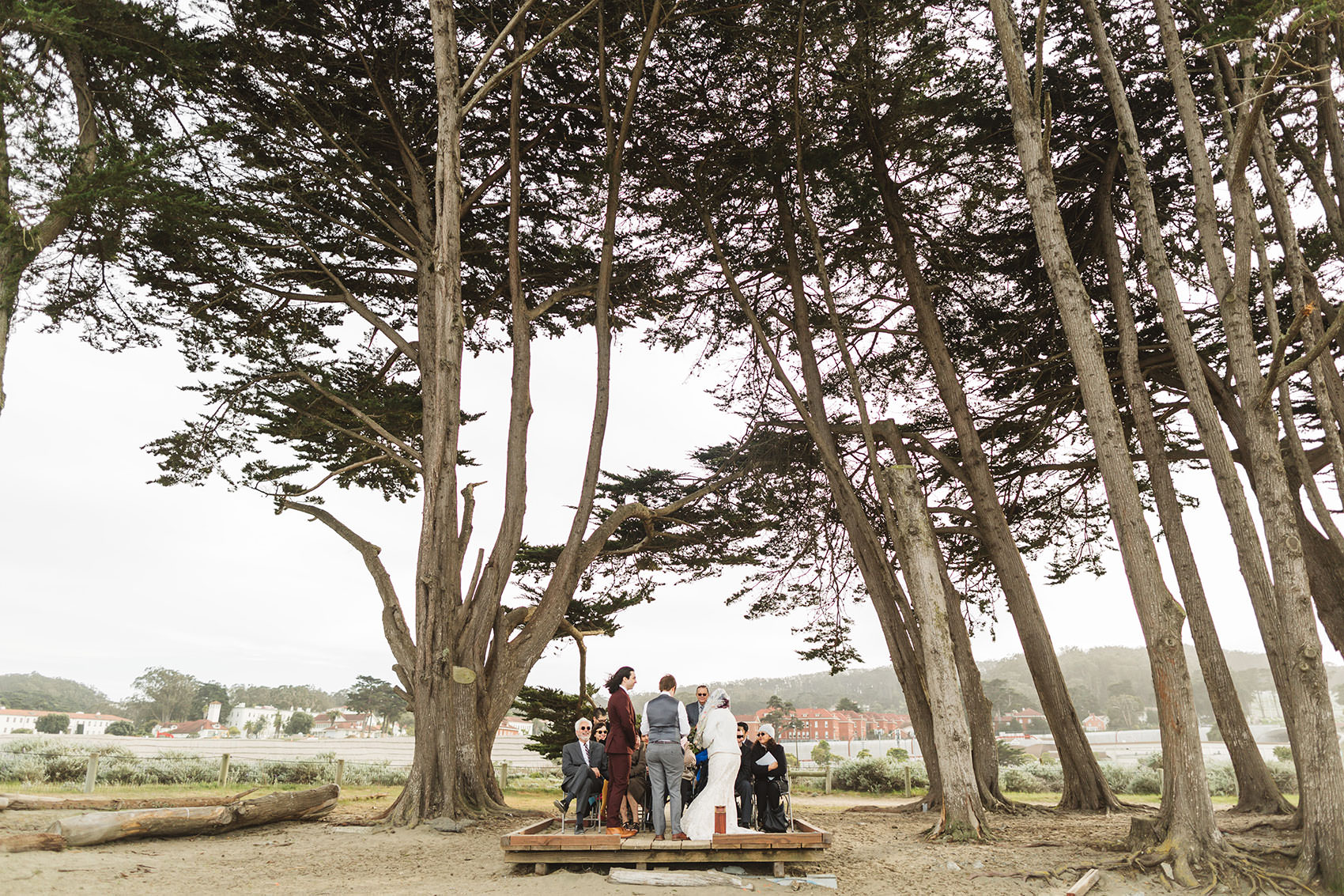 Crissy Field intimate beach wedding San Francisco by Zoe Larkin Photography