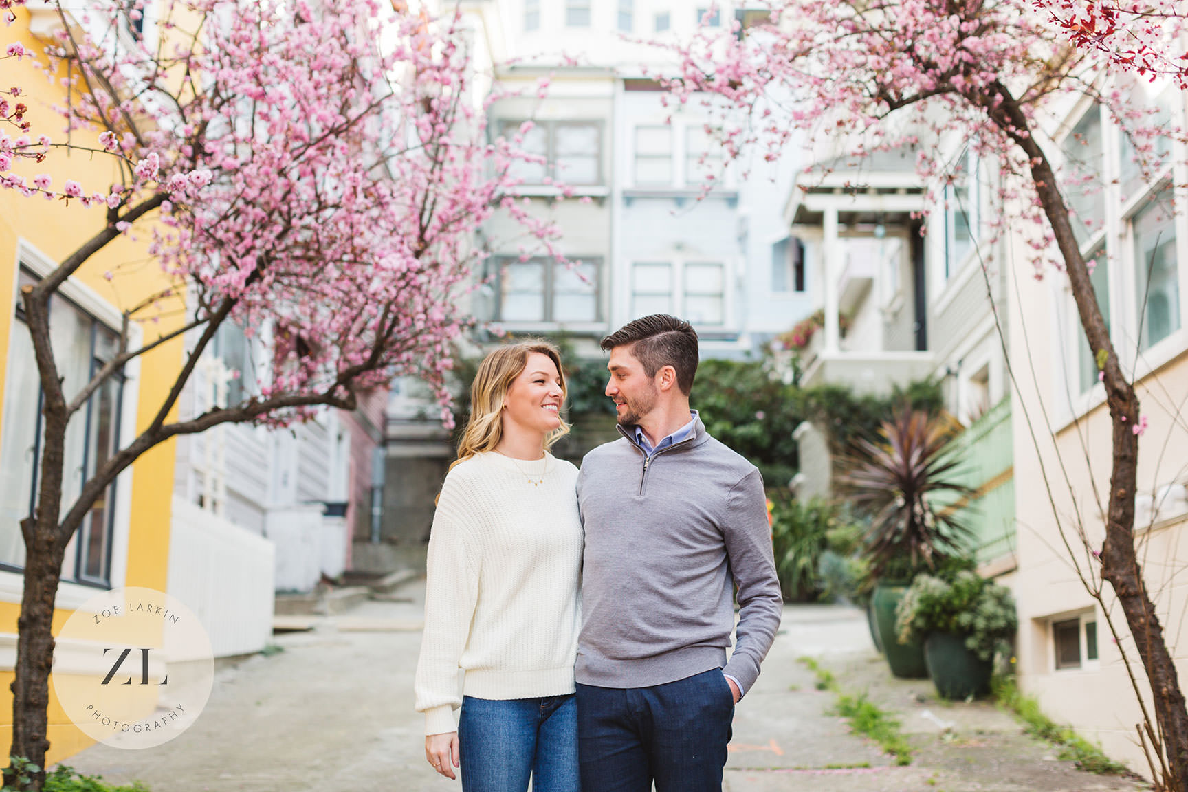 Pacific Heights engagement photography session in San Francisco | Zoe Larkin Photography