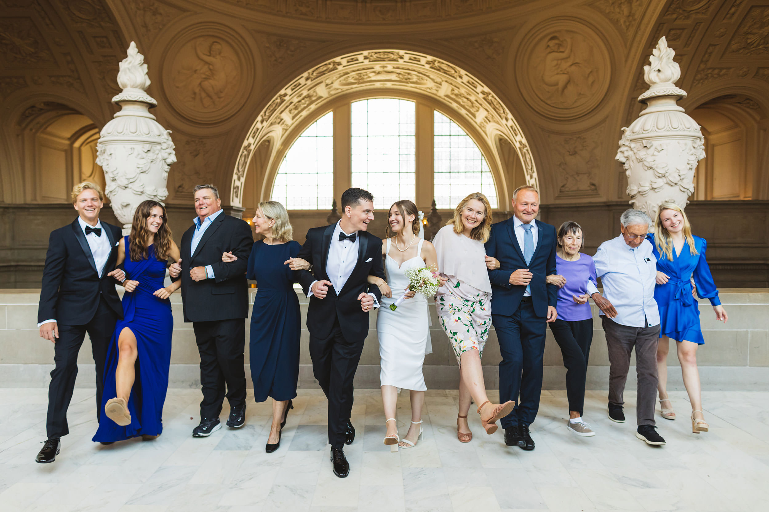how to do your formal family groupings at sf city hall