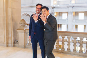 Joyful candids after two grooms ceremony