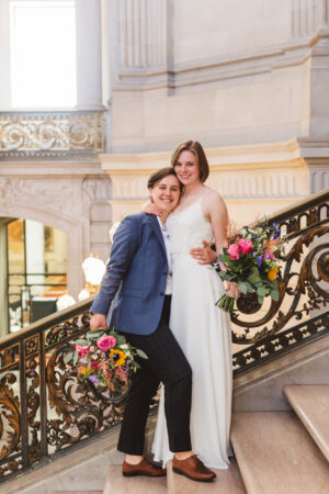 Queer couple at sf city hall